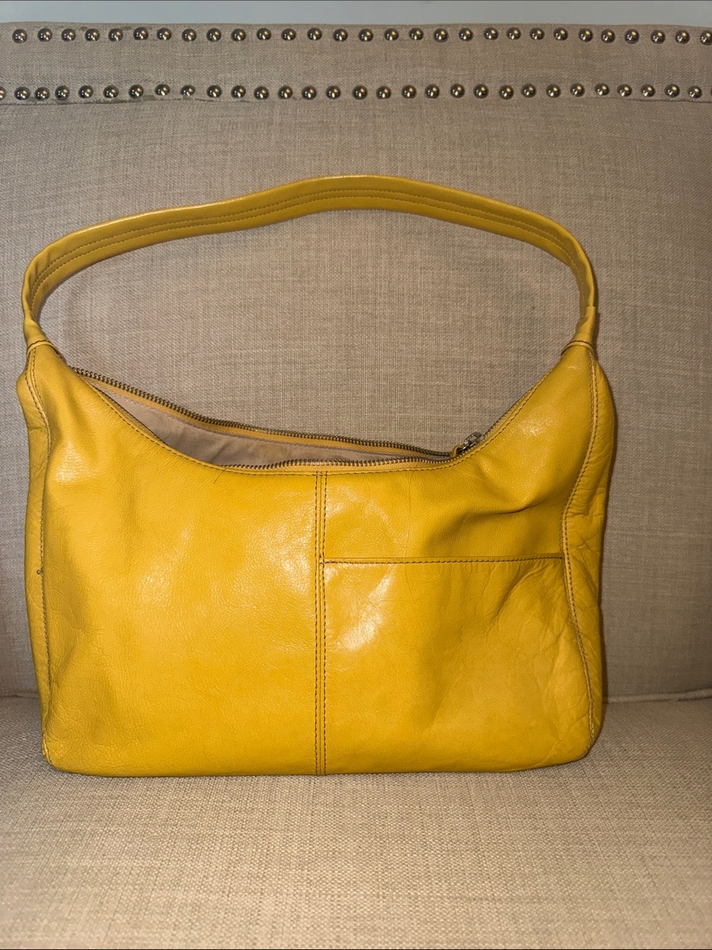 Liz Claiborne Yellow Leather Shoulder Bag